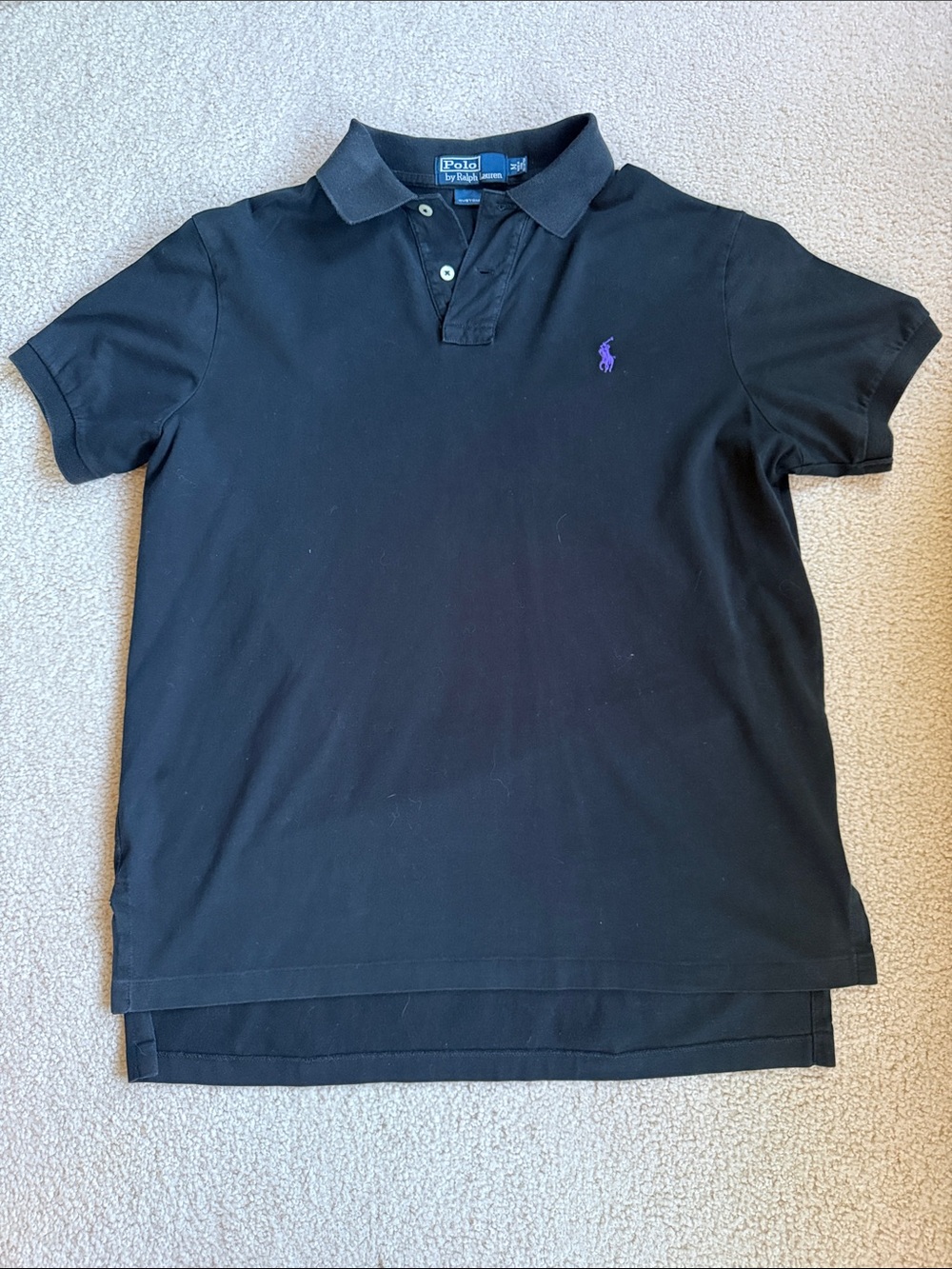 POLO Ralph Lauren men’s black cotton polo shirt - Medium
